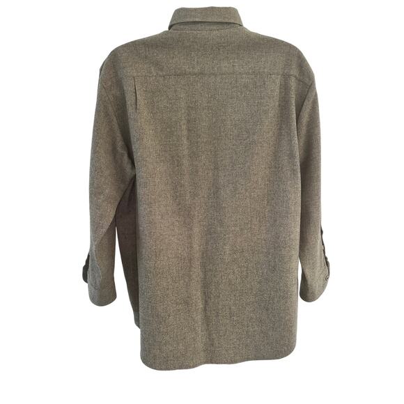 PENDLETON 'Outdoorsman' 100% Wool Long Sleeve Shirt Flap Pockets-Men's Size L - Picture 5 of 12